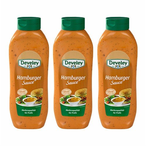 3x Develey 'Hamburger Sauce' Salsa Hamburger, 875 ml von Develey