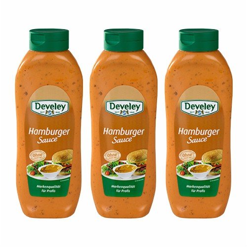 3x Develey 'Hamburger Sauce' Salsa Hamburger, 875 ml von Develey