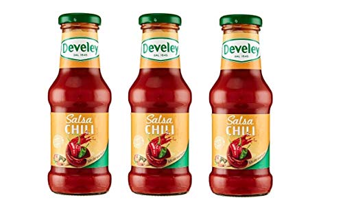 3x Develey Salsa Chili Soße Chilisauce Glutenfrei würzsauce Tafelsauce Scharfe Sauce Ideal zu Tacos Glasflasche 250ml 3x Develey Salsa Chili Soße Chilisauce Glutenfrei würzsauce Tafelsauce Scharfe Sauce Ideal zu Tacos Glasflasche 250ml von Develey