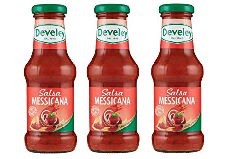 3x Develey Salsa Messicana Glutenfrei Mexikanische Soße würzsauce Tafelsauce Ideal zu Nachos Glasflasche 250ml von Develey