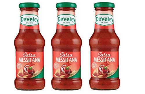 3x Develey Salsa Messicana Glutenfrei Mexikanische Soße würzsauce Tafelsauce Ideal zu Nachos Glasflasche 250ml 3x Develey Salsa Messicana Glutenfrei Mexikanische Soße würzsauce Tafelsauce Ideal zu Nachos Glasflasche 250ml von Develey