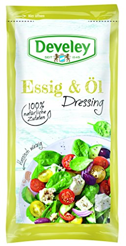 DEVELEY Essig & Öl Salat-Dressing – 14 x 75 ml Portionsbeutel im Karton – glutenfrei und laktosefrei, 100% natürliche Zutaten – 14-er Pack Salat-Dressing DEVELEY Essig & Öl Salat-Dressing – 14 x 75 ml Portionsbeutel im Karton – glutenfrei und laktosefrei, 100% natürliche Zutaten – 14-er Pack Salat-Dressing von Develey