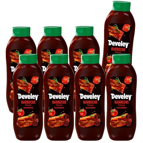 Develey – Barbecue Sauce – 8er Pack (8 x 875ml) – Rauchig-fruchtig mit Ananassaft von Develey