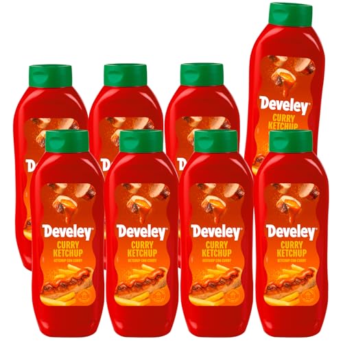 Develey – Curry Ketchup – 8er Pack (8 x 875ml) – Fruchtig-würzig mit Curry-Kick von Develey