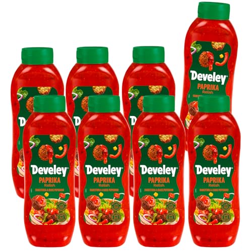 Develey – Paprika Relish – 8er Pack (8 x 875ml) – Fruchtig-pikant mit Paprikastückchen von Develey