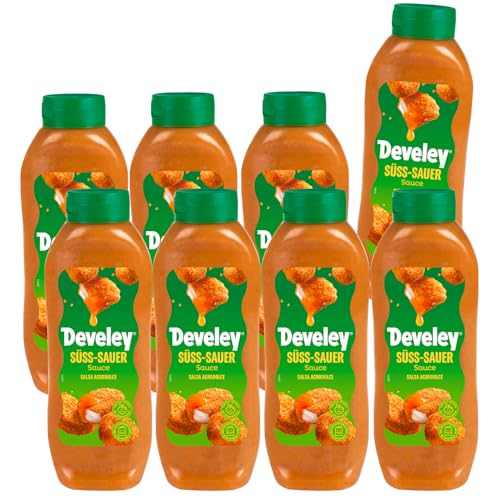 Develey – Süss-Sauer Sauce – 8er Pack (8 x 875ml) – Exotisch-fruchtig mit Aprikosenpüree von Develey