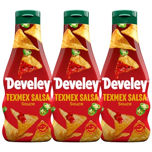 Develey – TexMex Salsa Sauce – 3er Pack (3 x 250ml) – Scharf-ruchtig mit Jalapeño-Chili von Develey