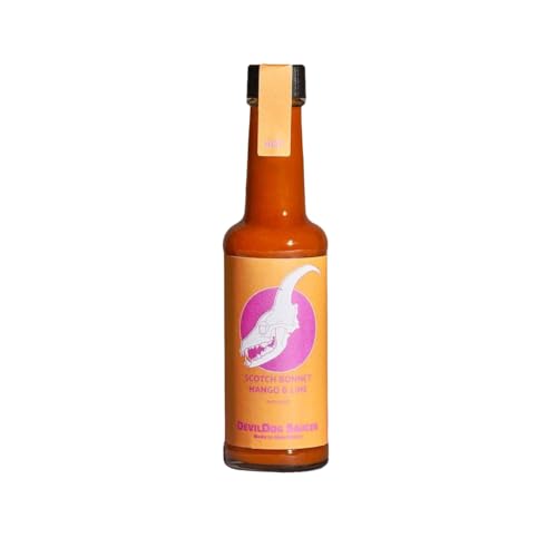 DevilDog Sauces Scotch Bonnet, Mango & Limette Heiße Chilisauce, 150 ml, vegan, glutenfrei, alle natürlichen Zutaten DevilDog Sauces Scotch Bonnet, Mango & Limette Heiße Chilisauce, 150 ml, vegan, glutenfrei, alle natürlichen Zutaten von DevilDog Sauces