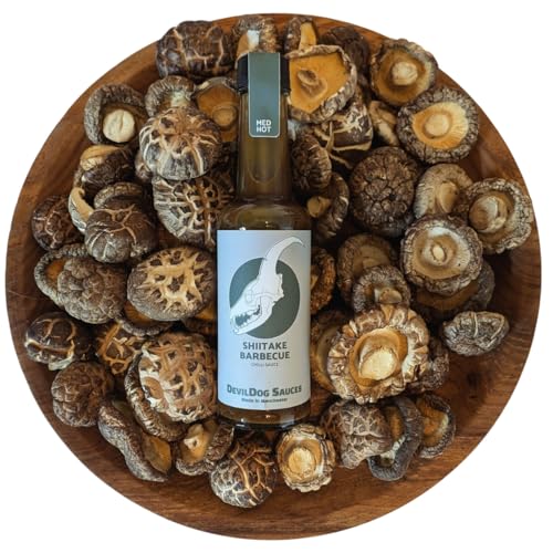 DevilDog Sauces Shiitake Pilzgrill Medium Hot Chili Sauce 150g, Glutenfrei und Vegan, Ideal zum Marinieren oder Backen DevilDog Sauces Shiitake Pilzgrill Medium Hot Chili Sauce 150g, Glutenfrei und Vegan, Ideal zum Marinieren oder Backen von DevilDog Sauces