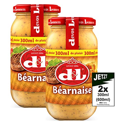 Devos Lemmens D & L Bearnaise Sauce 2x 300ml (600ml) - pikant und würzig von Continental Foods Belgium