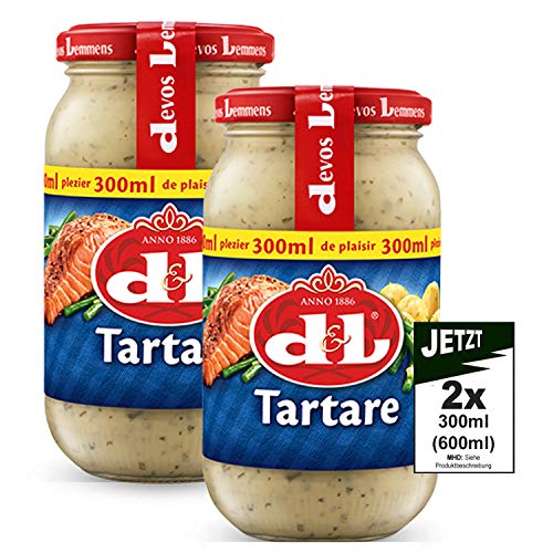 Devos Lemmens D & L Tartare Sauce 2x 300ml (600ml) - ideal zu Fisch und Meeresfrüchte von Devos Lemmens