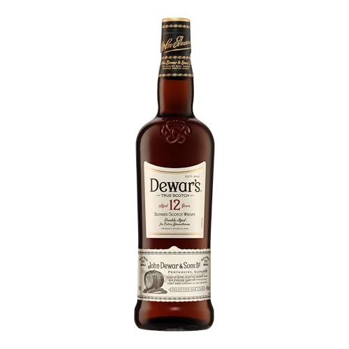 Dewar’s 12 Jahre alter Blended Scotch Whisky in Geschenkbox, doppelt gereift im Eichenfass für besonders weichen Geschmack, Noten von Zitrus, Trockenfrüchten & Vanille, 40% Vol., 70 cl/700 ml von Dewar's