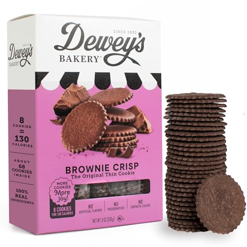 Dewey's Bakery Brownie Crisp Cookie Thins | Keine künstlichen Aromen, synthetischen Farben oder Konservierungsstoffe | in kleinen Chargen gebacken | 266 ml (1 Stück) von Dewey's Bakery