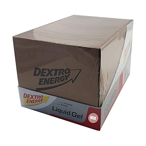 Dextro Energy Liquid Gel 18 x 60ml Mix-Pack | 3 Beutel von 6 Sorten | originalverschweißt | Energiegel, Ausdauergel von Dextro Energy