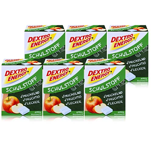 Dextro Energy Schulstoff Traubenzucker Apfel Geschmack 50g (6er Pack) von Dextro Energy