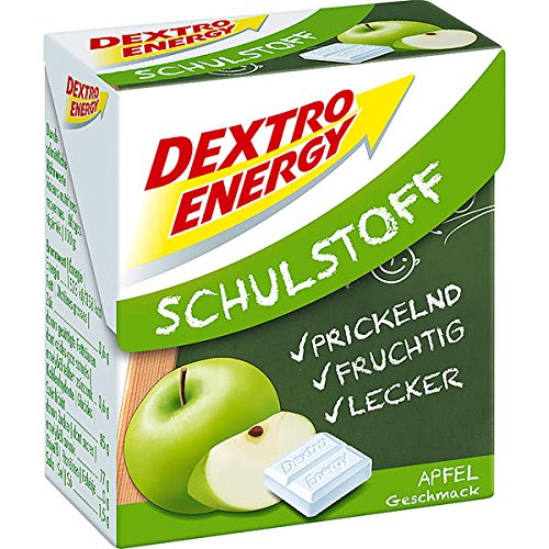12 Boxen a 50g Dextro Energy Schulstoff Apfel Traubenzucker Appel von Dextro Energy