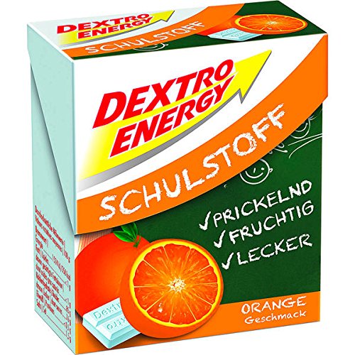 12 Boxen a 50g Dextro Energy Schulstoff Orange Traubenzucker von Dextro Energy