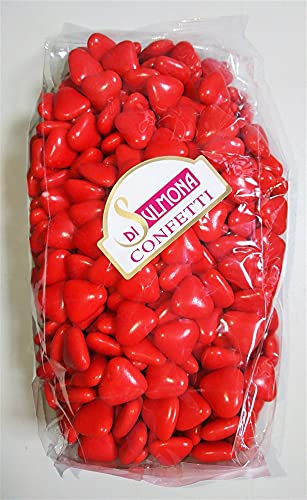 Dragées von Sulmona - Mini Schokoladen Herzform, Rot - 1000 gr von Di Sulmona Confetti