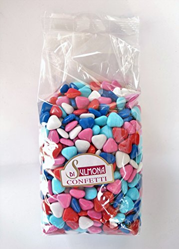 Dragées von Sulmona - Mini Schokoladen Herzform, Zufallsfarben - 1000 gr von Di Sulmona Confetti