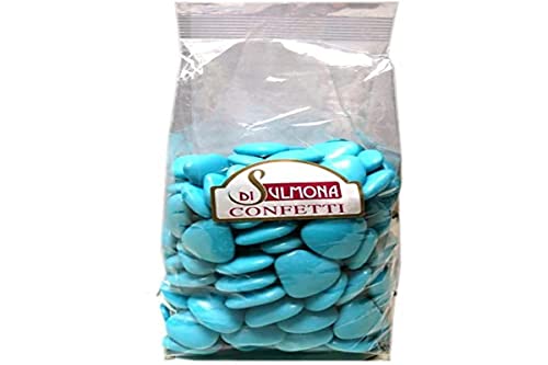 Dragées von Sulmona - Schokoladen Herzform, Blau - 500 gr von Di Sulmona Confetti