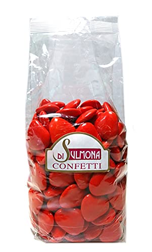 Dragées von Sulmona - Schokoladen Herzform, Rot - 1000 gr von Di Sulmona Confetti