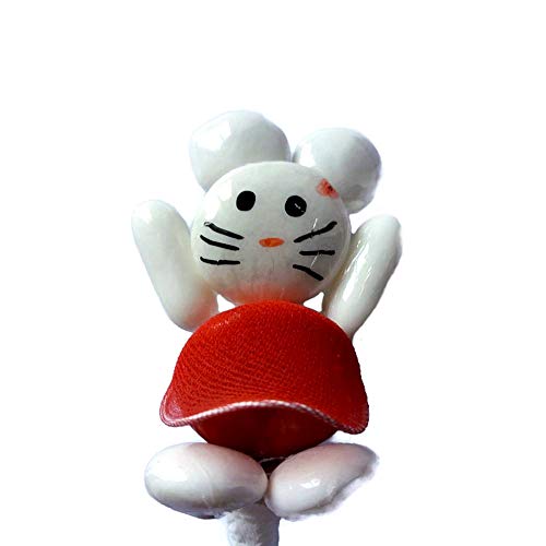 Schokoladen-Dragee-Figur in Form einer Katze - weiß und pink von DiCarlo