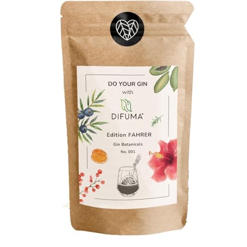 DiFUMA Gin-Set | Fahrer Edition No. 001 Gin Botanicals Basic Set | Kräuter, Geburtstag, Hochzeitstag, Weihnachten, Geschenk-Set, Männer, Einweihungsgeschenk DiFUMA Gin-Set | Fahrer Edition No. 001 Gin Botanicals Basic Set | Kräuter, Geburtstag, Hochzeitstag, Weihnachten, Geschenk-Set, Männer, Einweihungsgeschenk von DiFUMA