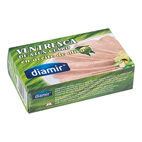 Bauchfleisch vom hellen Thunfisch in Olivenöl - Ventresca Atun en Aceite Oliva Bauchfleisch vom hellen Thunfisch in Olivenöl - Ventresca Atun en Aceite Oliva von Diamir