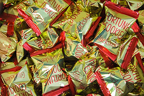 25 Glückskekse je 6g, einzeln in Goldfolie verpackt + ein kleiner Glücksanhänger gratis von Marke: yoaxia - DIAMOND