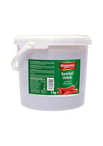 DIAMOND Sambal Oelek, Feurig scharfe Paste aus roten Chilischote, zum Verfeinern von Wok-Gerichten, Reispfannen & Bratnudeln - 1 x 5 kg DIAMOND Sambal Oelek, Feurig scharfe Paste aus roten Chilischote, zum Verfeinern von Wok-Gerichten, Reispfannen & Bratnudeln - 1 x 5 kg von Diamond