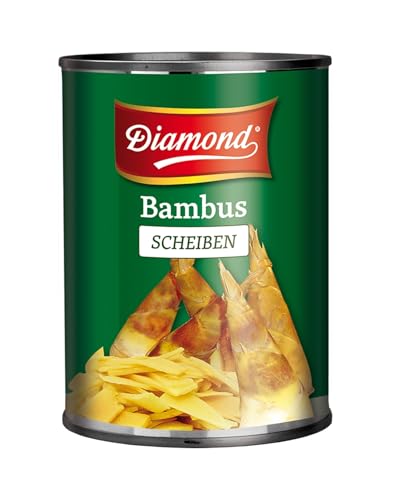 DIAMOND Bambusscheiben, eingelegtes Asia Gemüse im Glas, geeignet für Wok-Gerichte, low carb - 1 x 540 g von Diamond