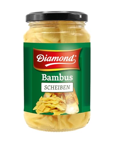 DIAMOND Bambusscheiben, eingelegtes Asia Gemüse im Glas, geeignet für Wok-Gerichte, low carb - 6 x 330 g von Diamond