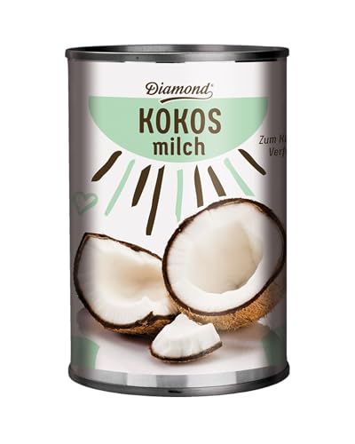 Diamond Kokosnussmilch, Fettgehalt: ca. 17%, 12er Pack (12 x 400 ml Packung) von Diamond