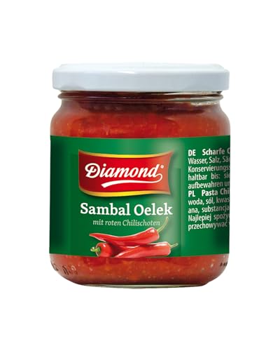 Diamond Sambal Oelek, sehr scharf, 6er Pack (6 x 200 g Packung) von Diamond