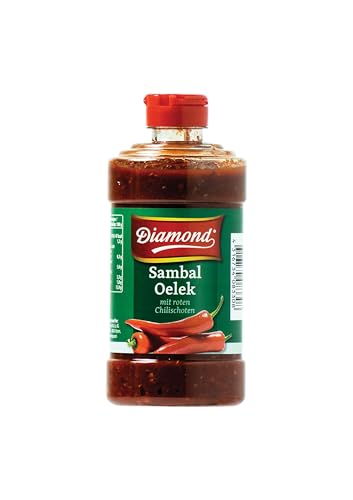 DIAMOND Sambal Oelek, Feurig scharfe Paste aus roten Chilischote, zum Verfeinern von Wok-Gerichten, Reispfannen & Bratnudeln - 6 x 425 g von Diamond