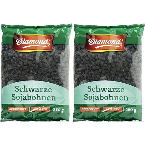 Diamond Schwarze Bohnen, fermentiert und gesalzen (1 x 250 g) (Packung mit 2) von Diamond