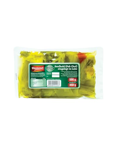 DIAMOND Senfkohl eingelegt in Lake, eingelegter Pak Choi für Wok Gerichte und Pfannengerichte - 6 x 500 g von Diamond