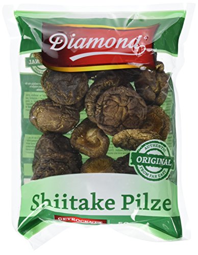 Diamond Shiitake / Tonko Pilze, getrocknet, 50g, 4er Pack (4 x 50 g Packung) von Diamond