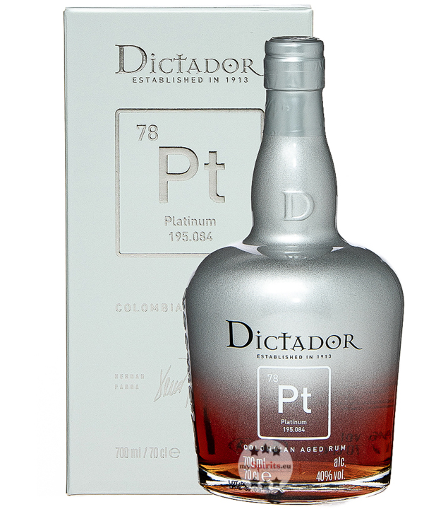 Dictador Platinum Rum (40 % Vol., 0,7 Liter) von Dictador Rum