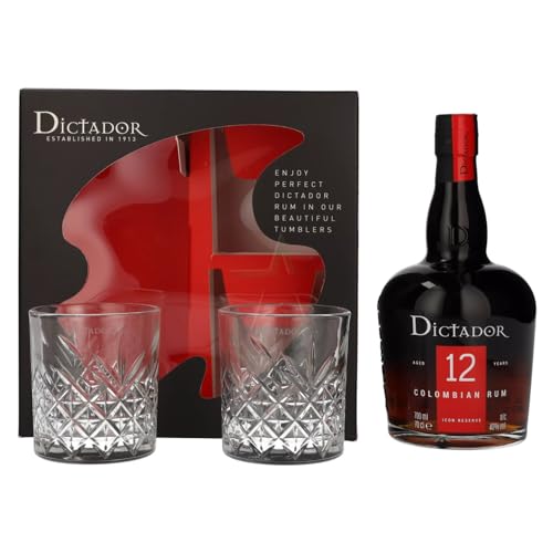 Dictador 12 Years Old Ultra Premium Reserve mit 2 Gläsern 40,00% 0,70 lt. von Dictador