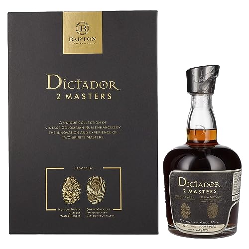 Dictador 2 MASTERS 1979/1982 Barton Colombian Aged Rum 46% Vol. 0,7l in Geschenkbox Dictador 2 MASTERS 1979/1982 Barton Colombian Aged Rum 46% Vol. 0,7l in Geschenkbox von Dictador