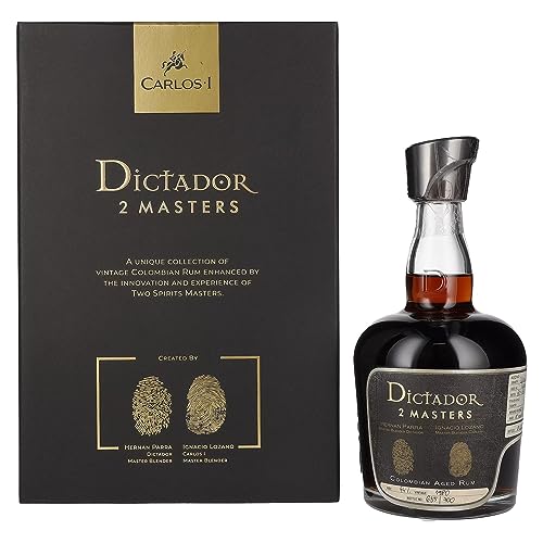 Dictador 2 Masters 41 Years Old Carlos I Colombian Aged Rum 1980 44Prozent Vol. 0,7l in Geschenkbox, 2.288 kilograms von Dictador