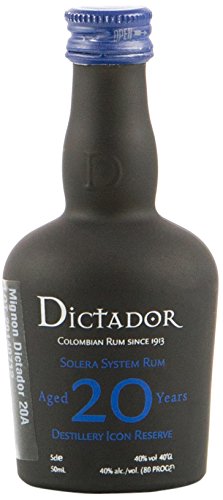 Dictador 20 Year Solera System Colombian Rum Miniature, 5 cl von Dictador