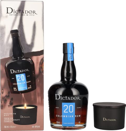 Dictador 20 Years Old ICON RESERVE Colombian Rum 40% Vol. 0,7l in Geschenkbox mit Kerze Dictador 20 Years Old ICON RESERVE Colombian Rum 40% Vol. 0,7l in Geschenkbox mit Kerze von Dictador