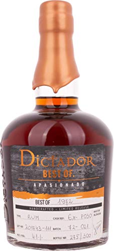 Dictador BEST OF 1972 APASIONADO Colombian Rum Limited Release (1 x 0.7 l) von Dictador