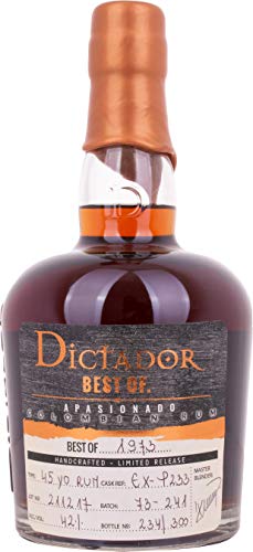 Dictador BEST OF 1973 APASIONADO Colombian Rum Limited Release (1 x 0.7 l) von Dictador