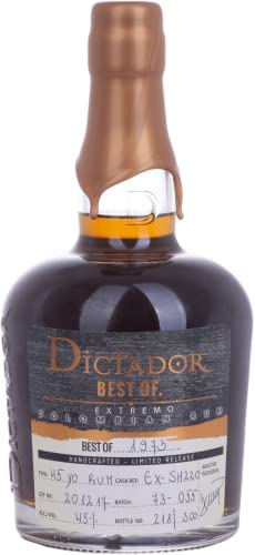 Dictador BEST OF 1973 EXTREMO Colombian Rum 45YO/201217/EX-SM2020 Limited Release 45% Vol. 0,7l von Dictador