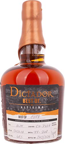 Dictador BEST OF 1977 ALTISIMO Colombian Rum Limited Release (1 x 0.7 l) von Dictador