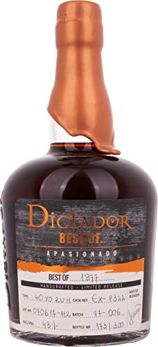 Dictador BEST OF 1977 APASIONADO Colombian Rum Limited Release (1 x 0.7 l) von Dictador