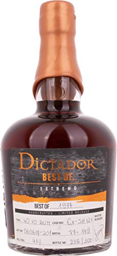 Dictador BEST OF 1977 EXTREMO Colombian Rum Limited Release (1 x 0.7 l) von Dictador